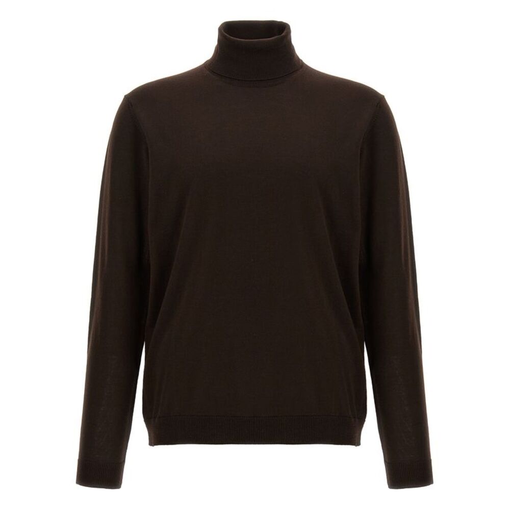 Roberto Collina Brown Merino Wool Men's Cardigan